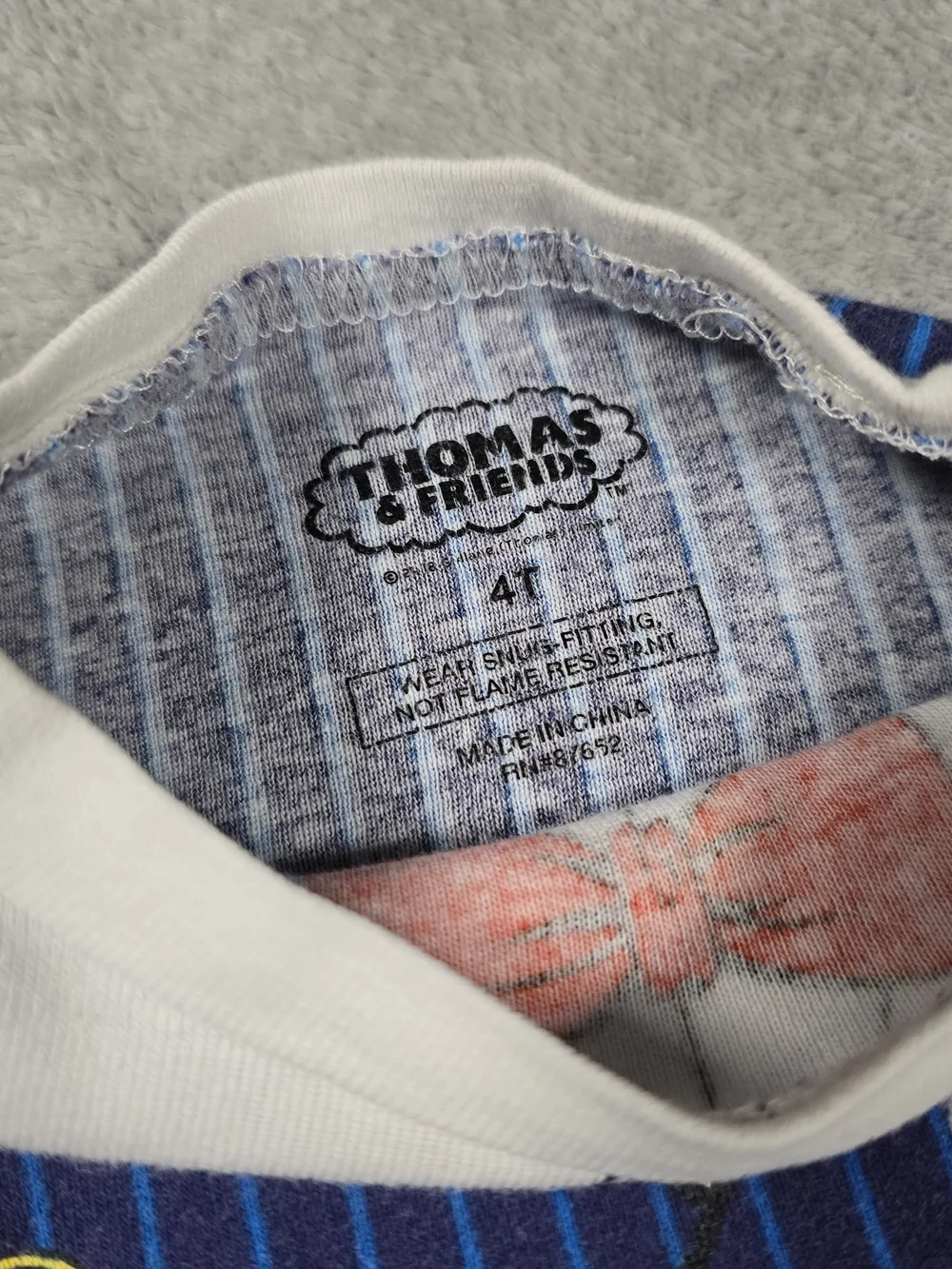 Thomas & Friends Blue Pinstripe Toddler Cotton Pajama Set